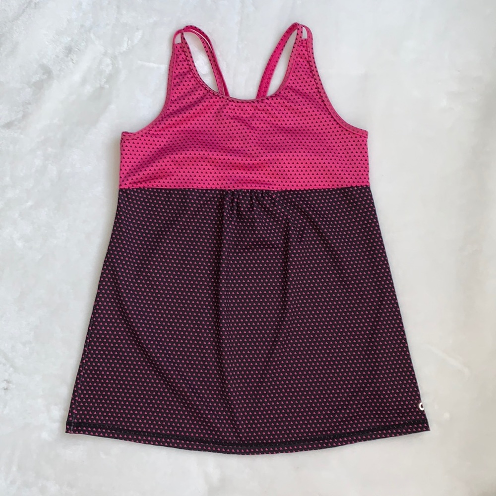 Gap Fit Girls Pink Active Sport Strappy And Bow At Back Size XL